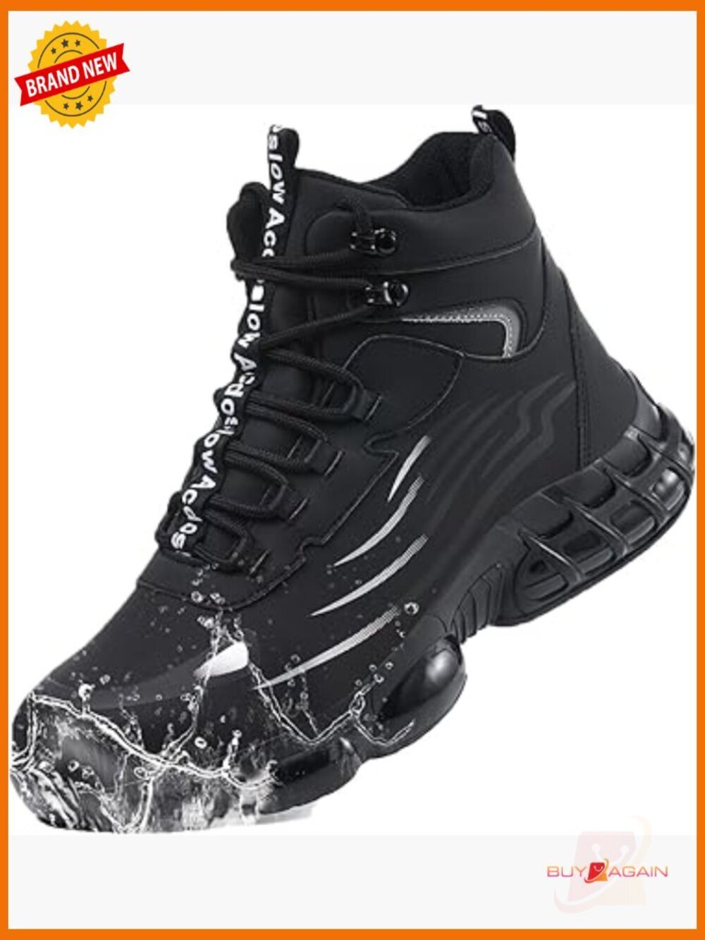 Steel Toe Work Boots Waterproof Slip Resistant Lightweight Safety Shoes